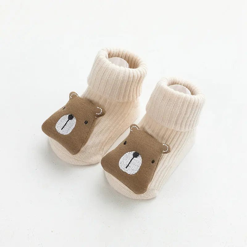 Chaussettes animaux pour bébé Kaki / 0-6 mois Mini merveille