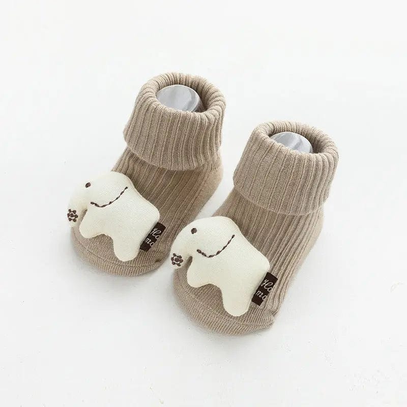 Chaussettes animaux pour bébé Marron / 0-6 mois Mini merveille