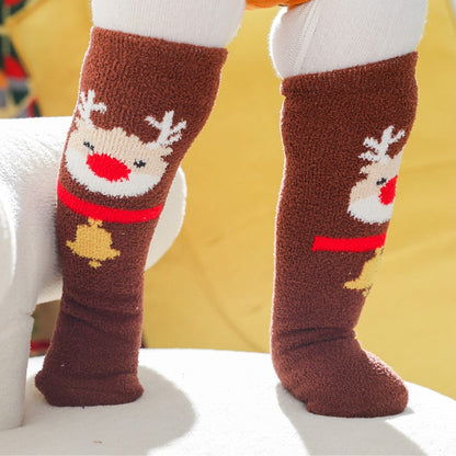 Chaussettes Hautes de Noël Coffee deer Mini merveille