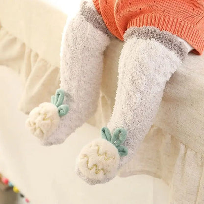 Chaussettes hautes pour bébé Beige Mini merveille