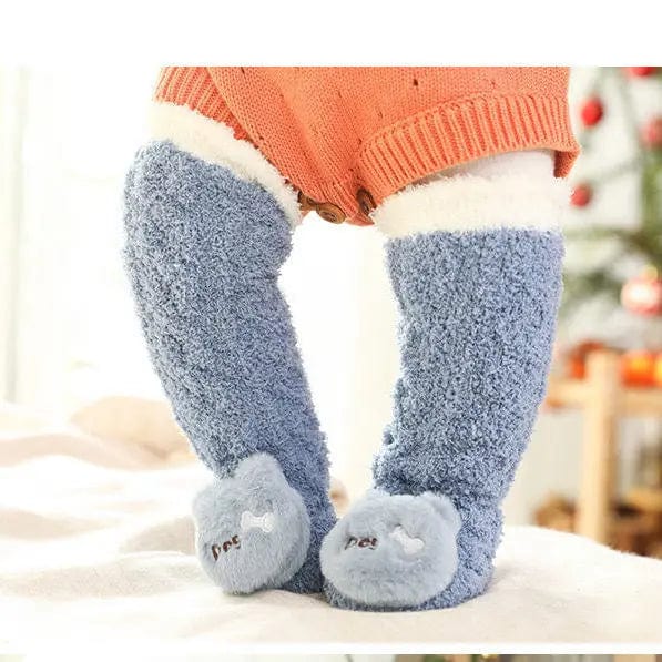 Chaussettes hautes pour bébé Bleu Mini merveille