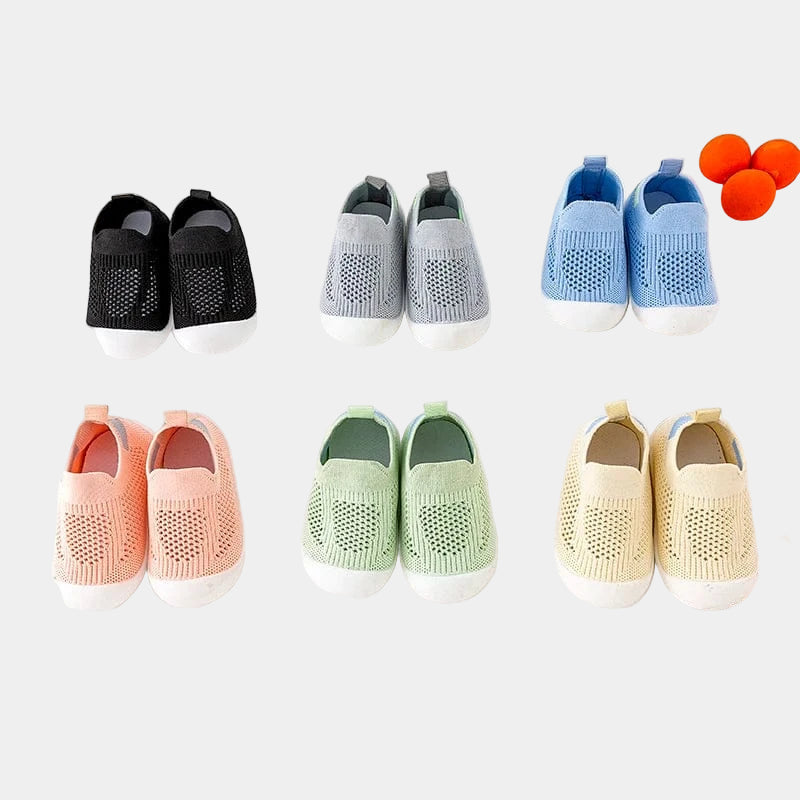 collection Chaussures bébé souples respirantes pour premiers pas avec semelle antidérapante

