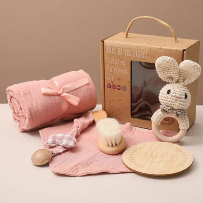 Coffret cadeau de naissance 5 pièces Lapin Mini Merveille