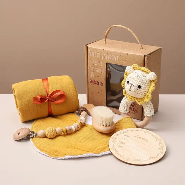 Coffret cadeau de naissance 5 pièces Lion Mini Merveille