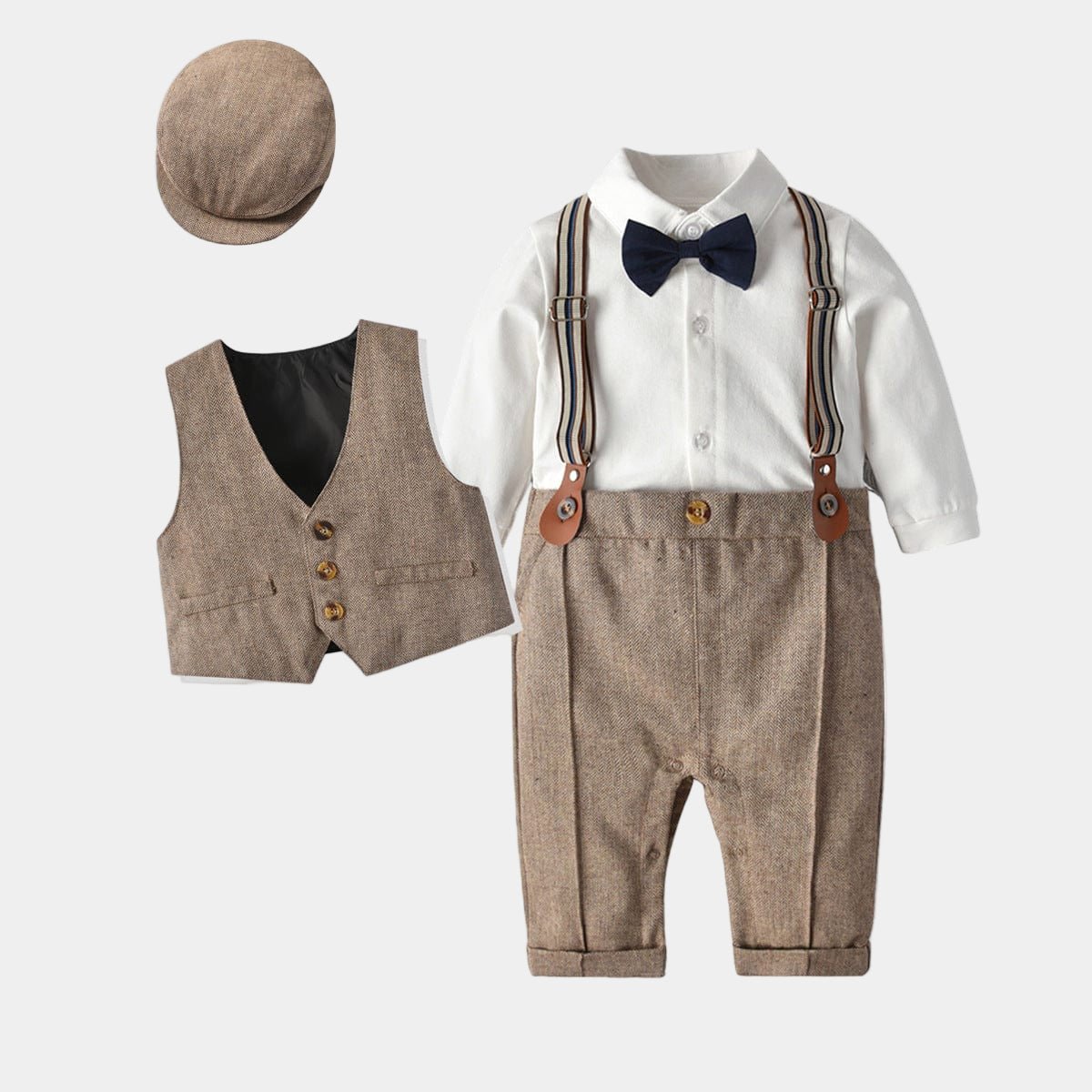 Costume 2 Pièces Bébé Garçon Baptême - Manteau + Pantalon Printemps Solide Manches Longues, Tenue Élégante 92