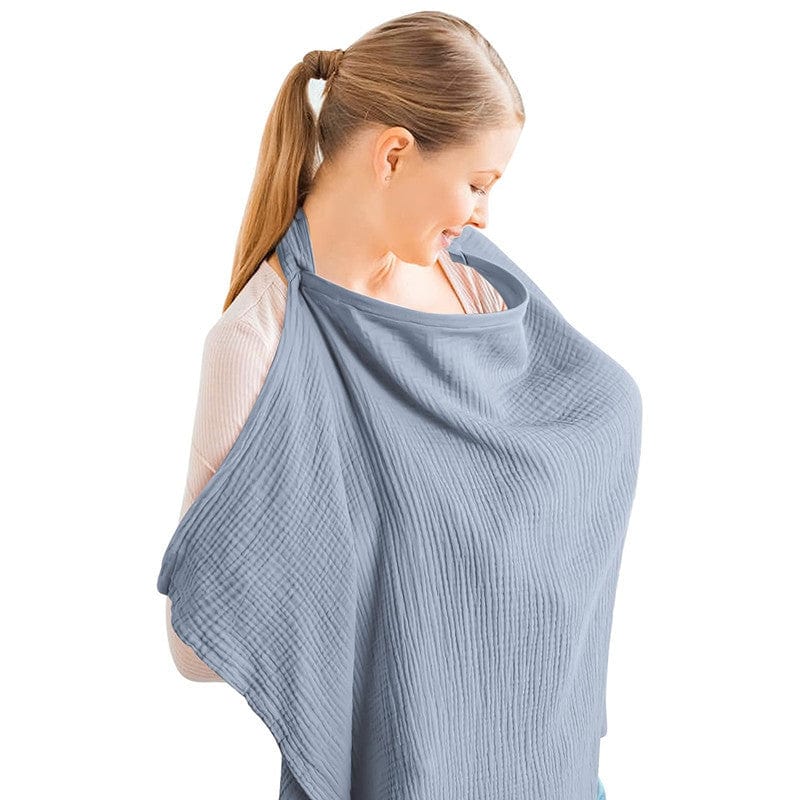 Cape Allaitement En Gaze De Coton Pur - Couverture 360° Intimité Avec Sac De Rangement (84x59cm)