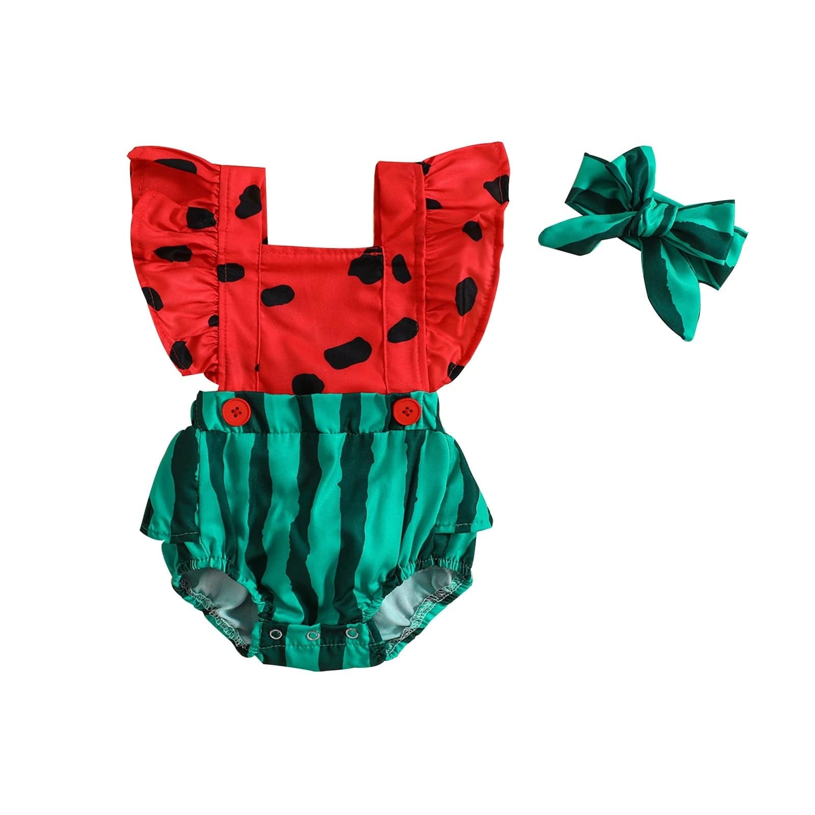 Cute Super Cute Hair Band Watermelon Baby Jumpsuit Red / 100cm Mini merveille