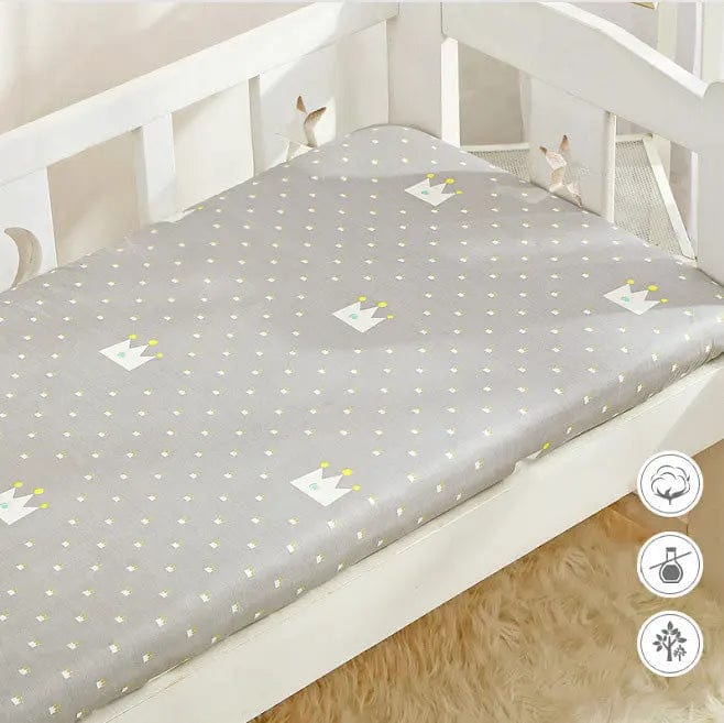 Drap housse lit bébé 60x120 Couronne / 60*120 cm Mini merveille