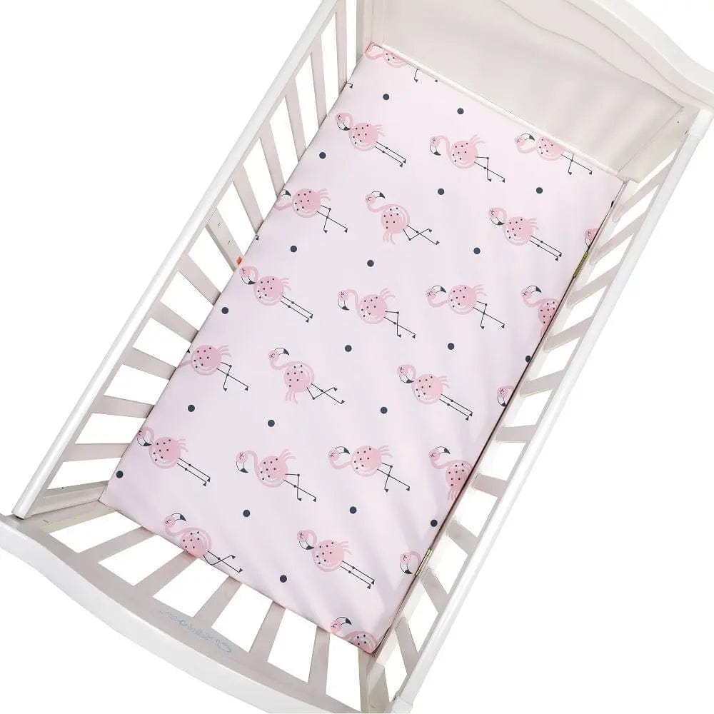 Drap housse pour berceau en polyester Flamand rose Mini merveille