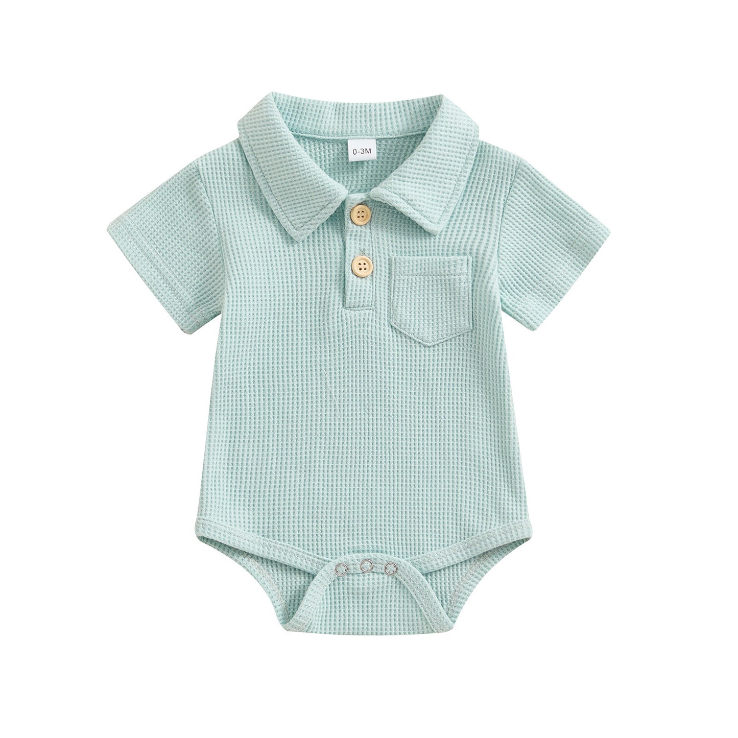 Quilted short-sleeved polo bodysuit