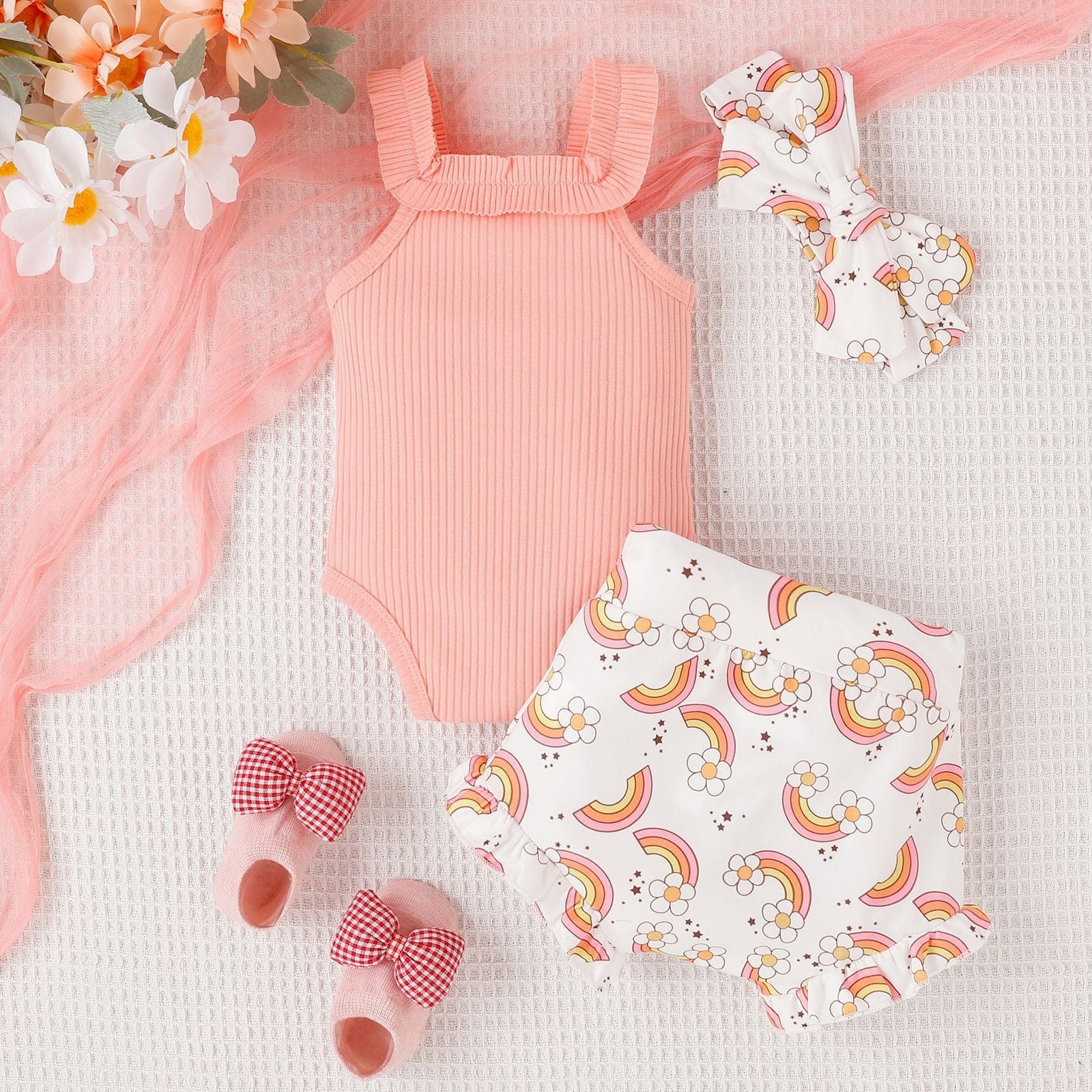 Ensemble 3 pièces arc - en - ciel bébé - Mini merveilleCJYE198303001AZ