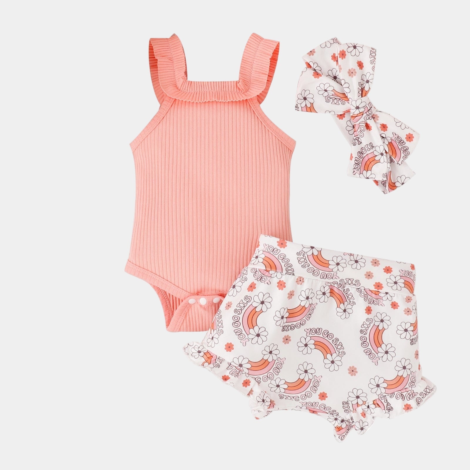 Ensemble 3 pièces arc - en - ciel bébé - Mini merveilleCJYE198303001AZ