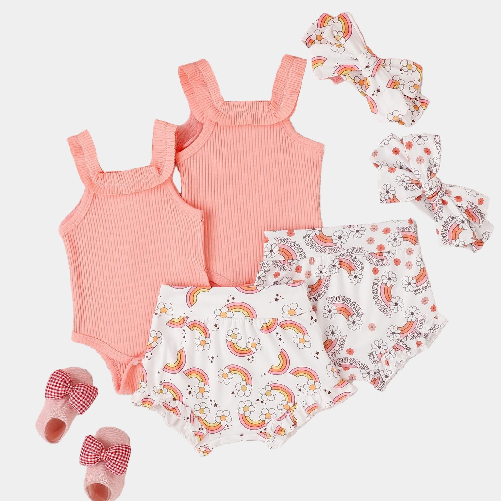 Ensemble 3 pièces arc - en - ciel bébé - Mini merveilleCJYE198303001AZ