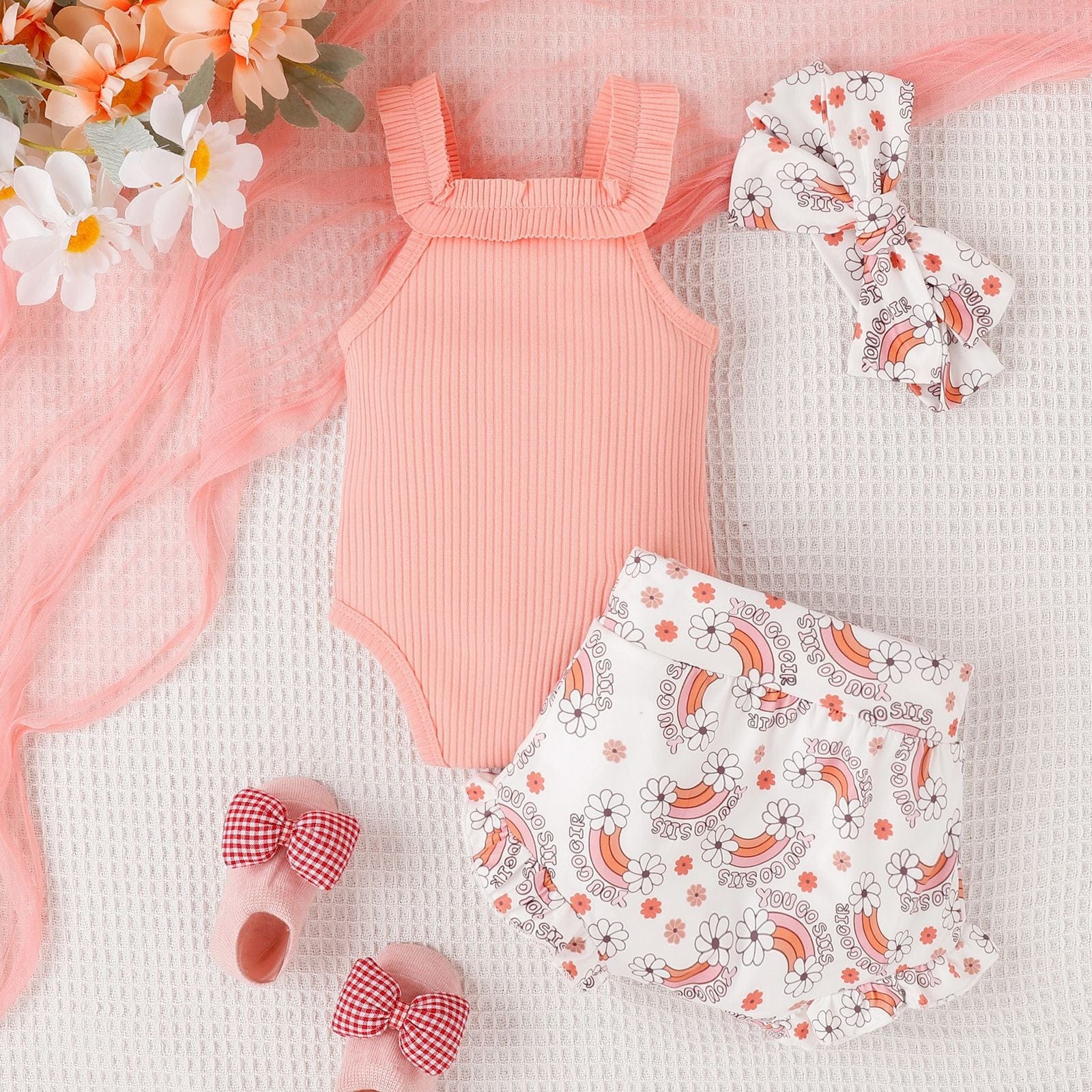 Ensemble 3 pièces arc - en - ciel bébé - Mini merveilleCJYE198303001AZ