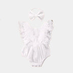 Ensemble body et bandeau en dentelle pour bébé - Mini merveilleCJYE173832907GT