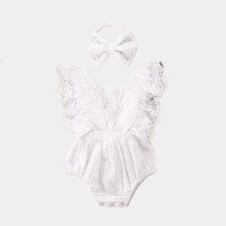 Ensemble body et bandeau en dentelle pour bébé - Mini merveilleCJYE173832907GT
