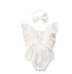 Ensemble body et bandeau en dentelle pour bébé - Mini merveilleCJYE173832907GT