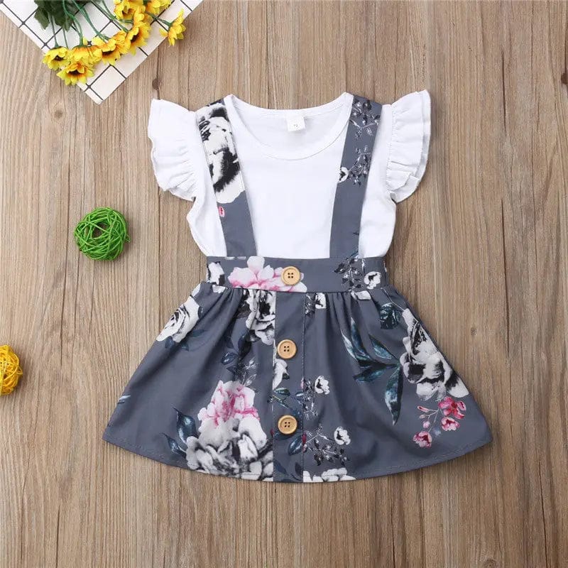 Ensemble body et robe florale pour bébé 0-6 mois Mini Merveille