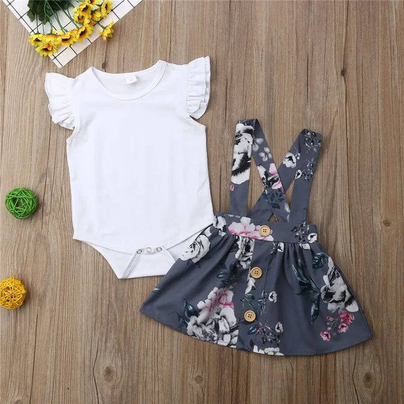 Ensemble body et robe florale pour bébé Mini Merveille