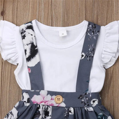 Ensemble body et robe florale pour bébé Mini Merveille