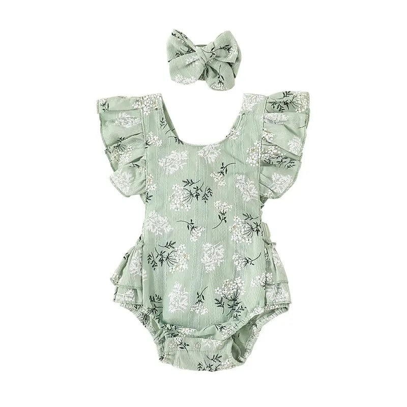 Ensemble body sans manches et bandeau pour bébé - Mini merveilleCJYE172795309IR
