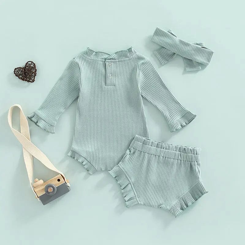 Ensemble body short et bandeau en nylon pour bébé - Mini merveilleCJYE172884312LO