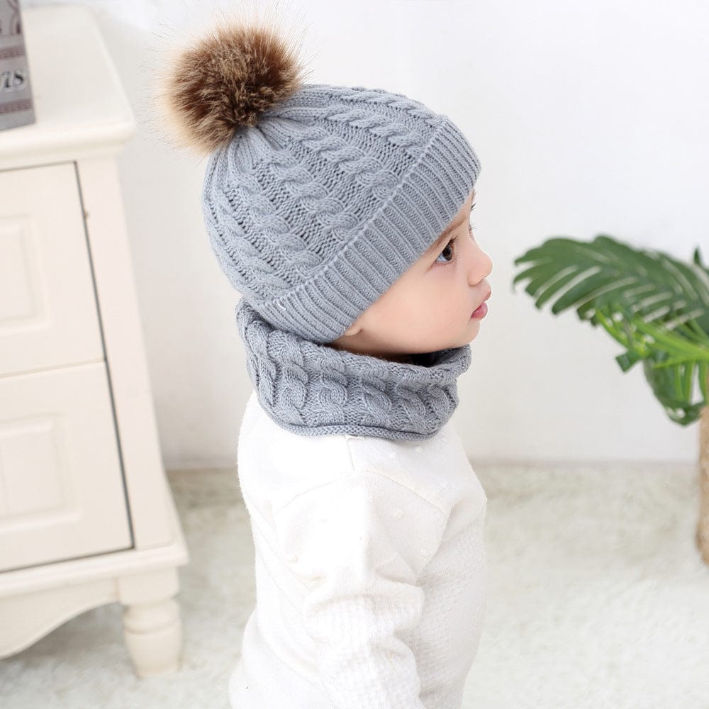 Ensemble bonnet et cache-cou pour bébé Mini merveille