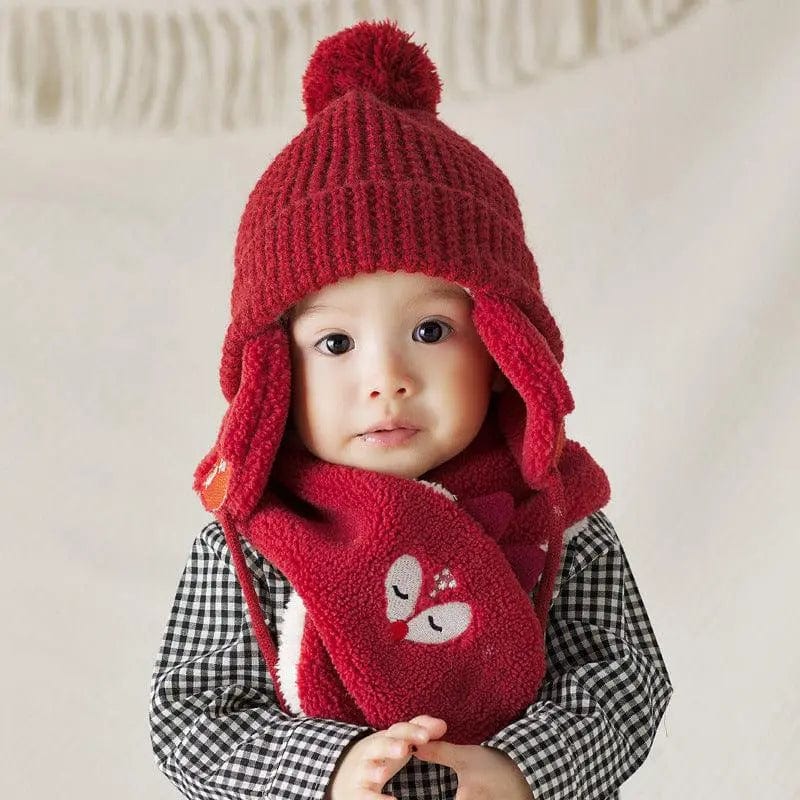 Ensemble bonnet et écharpe polaire pour enfants Mini Merveille