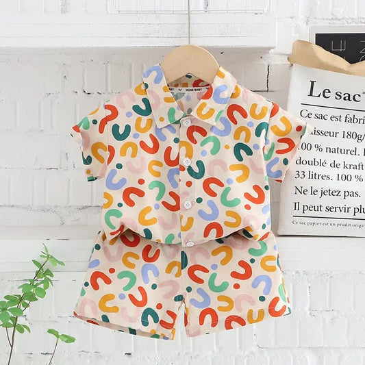 Ensemble chemise et bermuda pour bébé 6-12 mois Mini Merveille