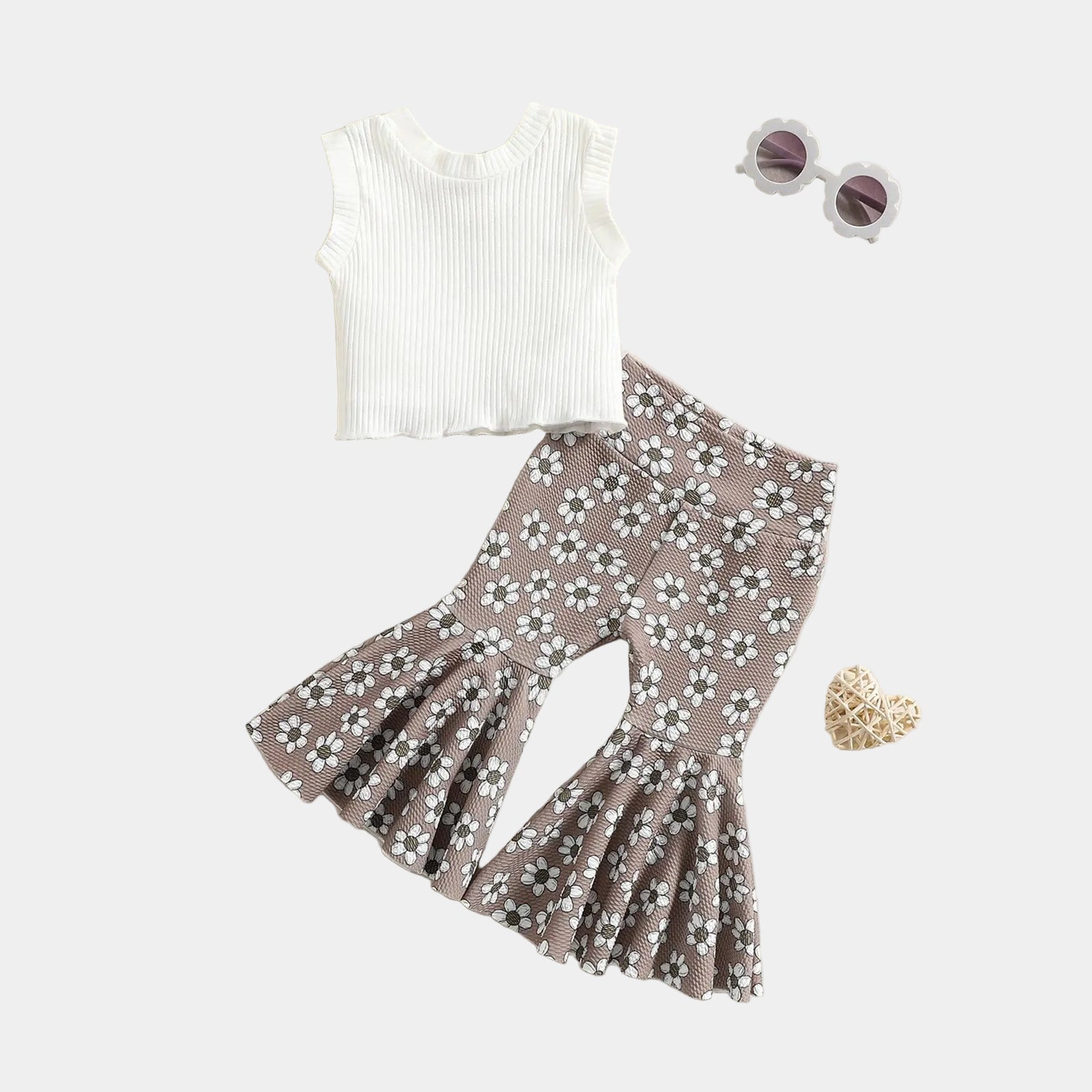 Ensemble débardeur et pantalon pour bébé 0-6 mois Mini Merveille