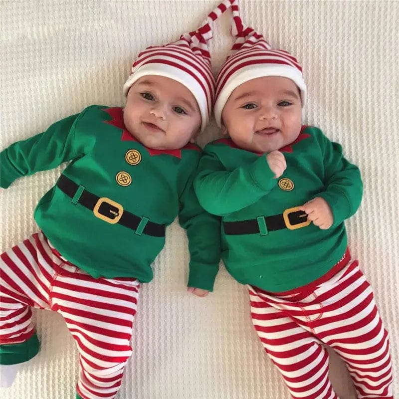 Ensemble lutin de noël 3 pièces pour bébé 0-6 mois Mini Merveille