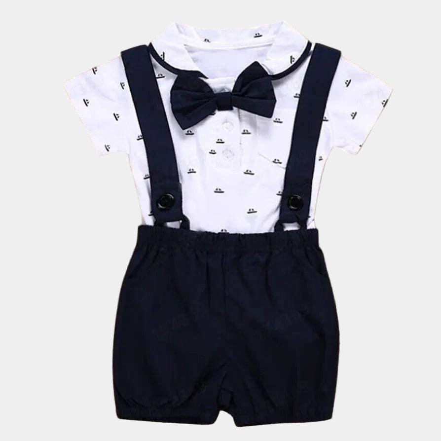 Ensemble polo et bermuda à bretelles pour bébé - Mini merveilleCJYE173149504DW