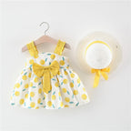 Ensemble robe et chapeau pour bébé Jaune / 6-12 mois Mini merveille