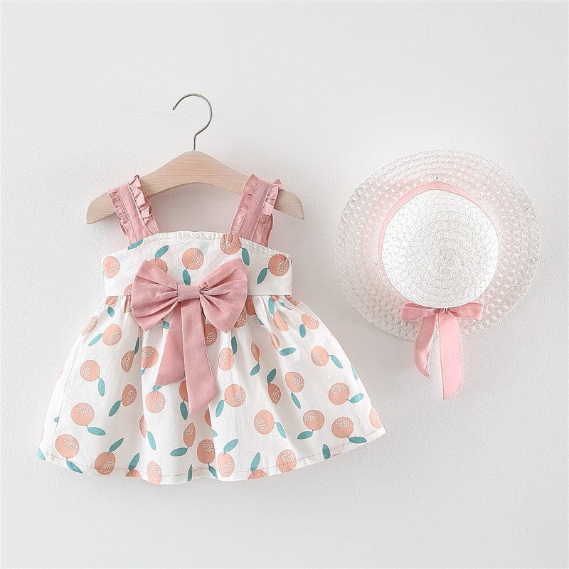 Ensemble robe et chapeau pour bébé Rose / 6-12 mois Mini merveille