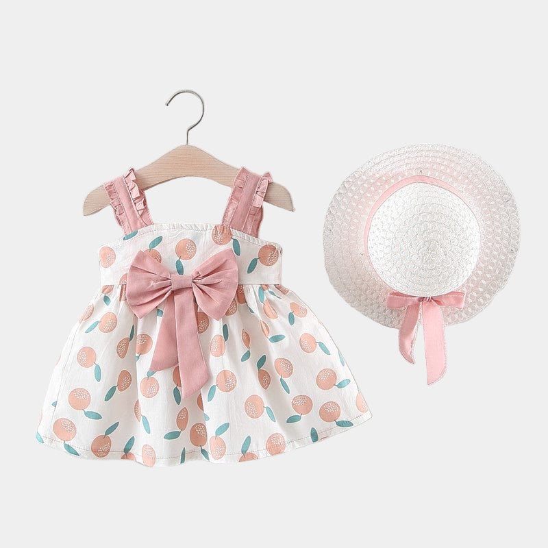 Ensemble robe et chapeau pour bébé Rose / 6-12 mois Mini merveille