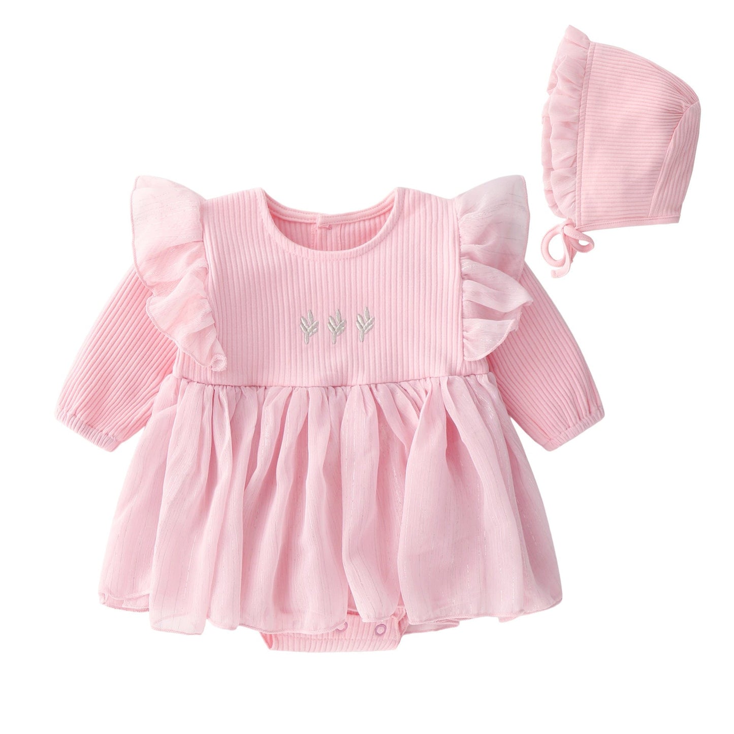 Ensemble robe pour bébé Rose / 0-3 mois Mini merveille