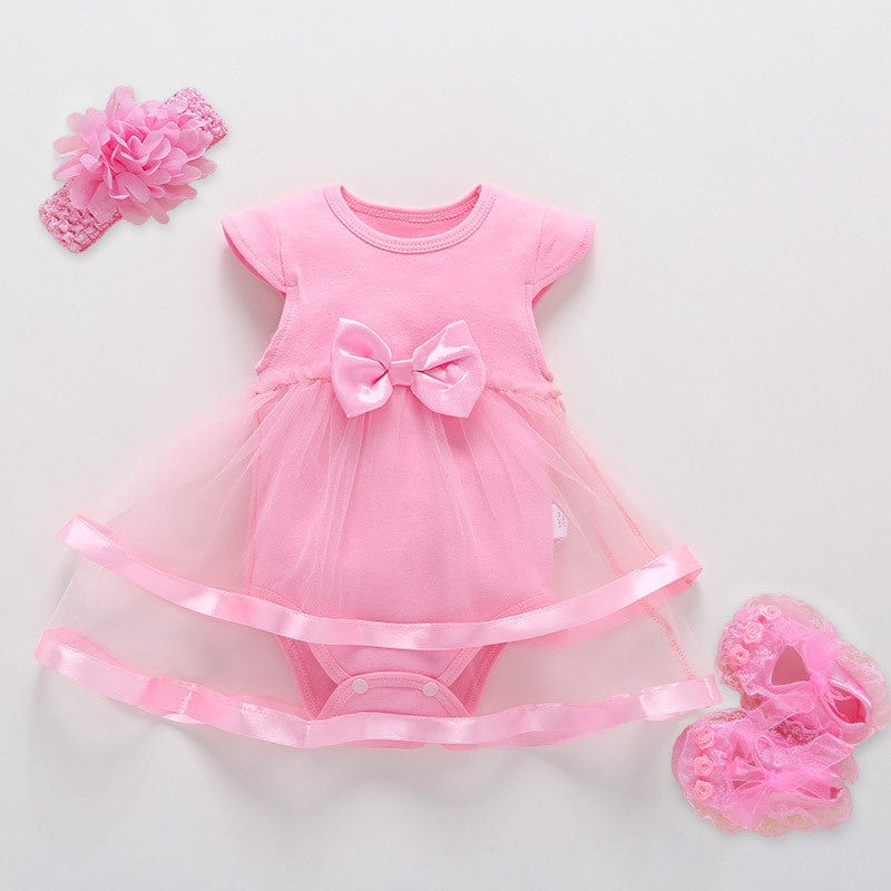 Ensemble Robe pour bébé Rose / 0-3 mois Mini merveille