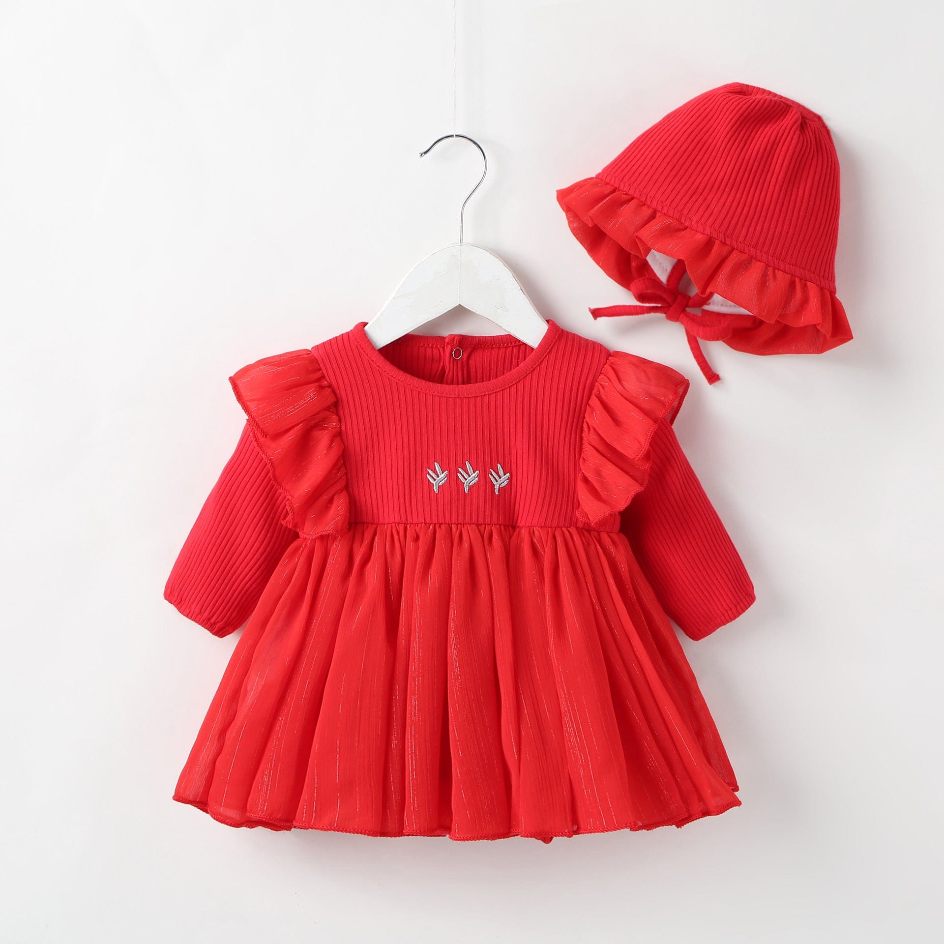 Ensemble robe pour bébé Rouge / 0-3 mois Mini merveille