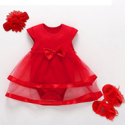 Ensemble Robe pour bébé Rouge / 0-3 mois Mini merveille