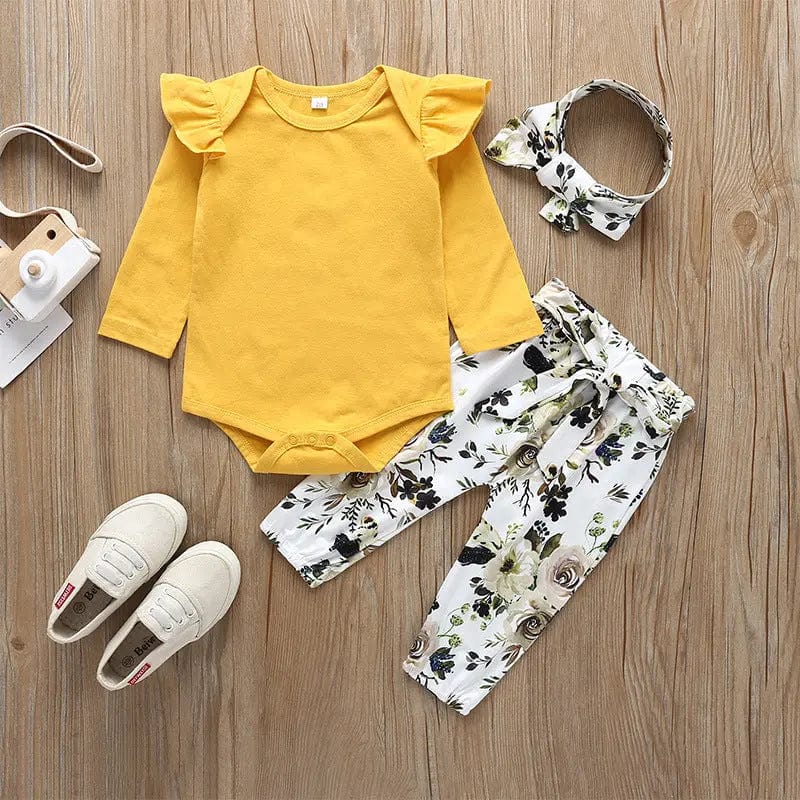 Ensemble tendance pour bébé Jaune / 0-6 mois Mini Merveille