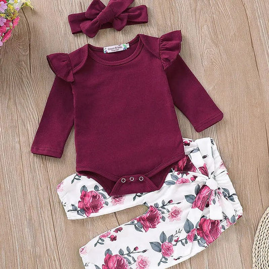 Ensemble tendance pour bébé Rouge / 0-6 mois Mini Merveille