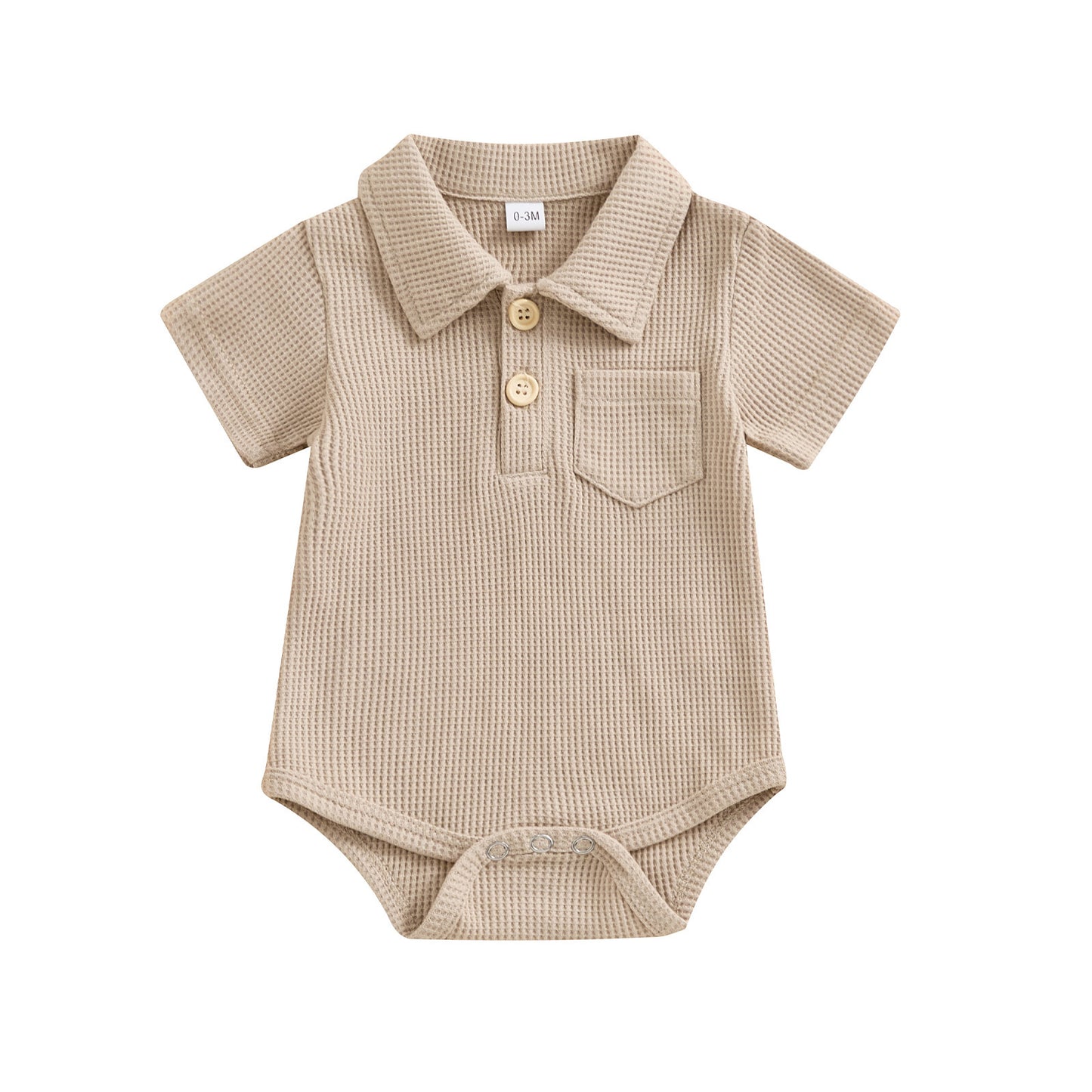 Quilted short-sleeved polo bodysuit