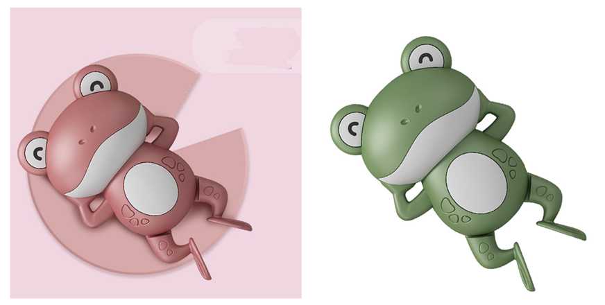 Jouet pour le bain grenouille nageuse Rose et Vert Mini Merveille