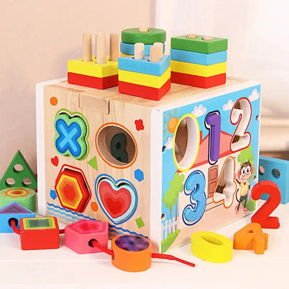 Jouet puzzle cube en bois pour bébé Mini Merveille