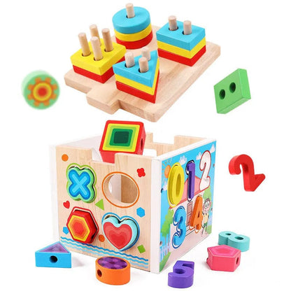 Jouet puzzle cube en bois pour bébé Mini Merveille