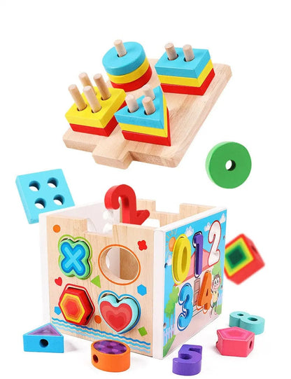 Jouet puzzle cube en bois pour bébé Mini Merveille