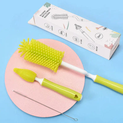 Kit brosse de nettoyage pour biberon Jaune Mini Merveille