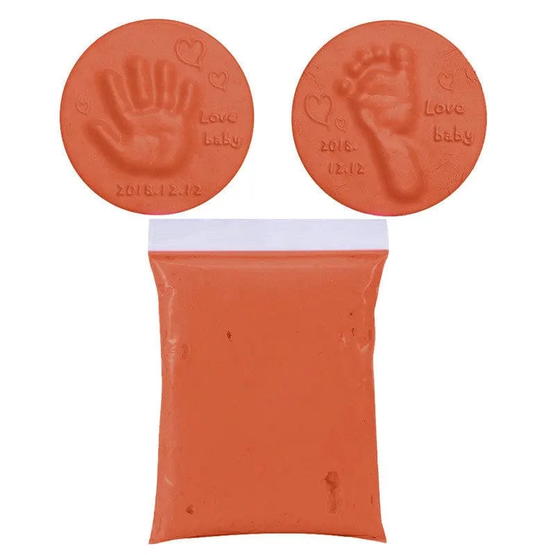 Kit empreinte pieds et mains bébé Orange Mini merveille