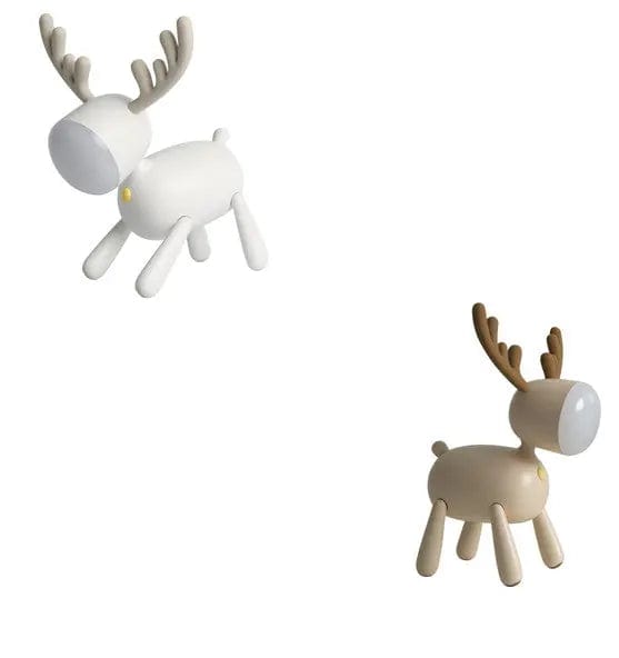 Lampe de chevet cerf Blanc et Beige (2pcs) Mini Merveille