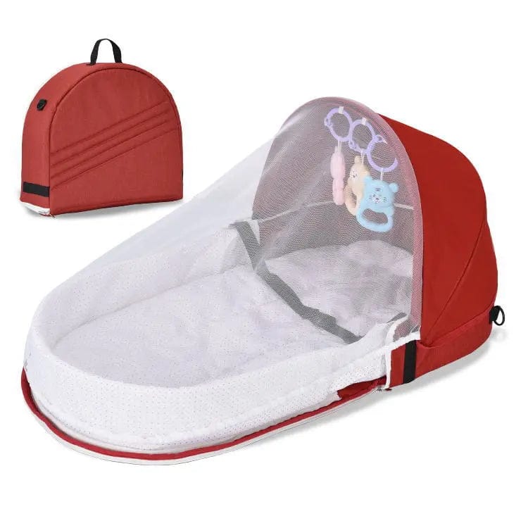 Lit portable pour bébé avec moustiquaire Rouge Mini Merveille